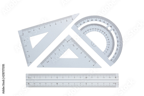 Fototapeta Geometry tools set transparent background for education