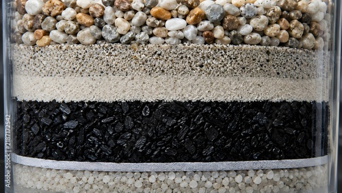 Multilayer Water Filtration Media with Gravel Sand and Activated Carbon