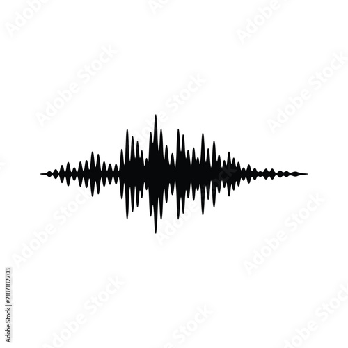 Sound silhouette icon vector flat design.