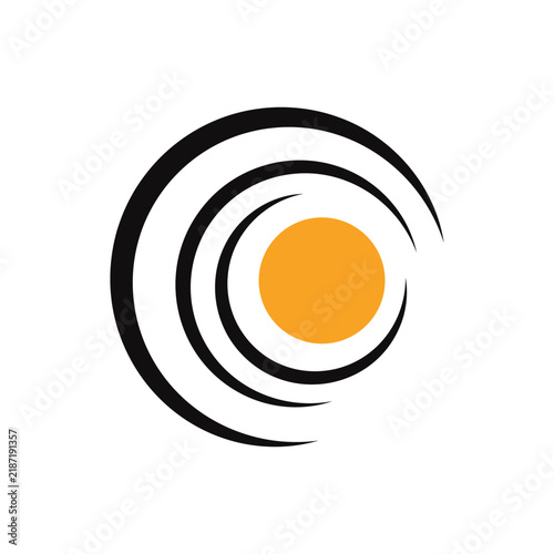 Abstract Circular Swirl Sun Energy Icon