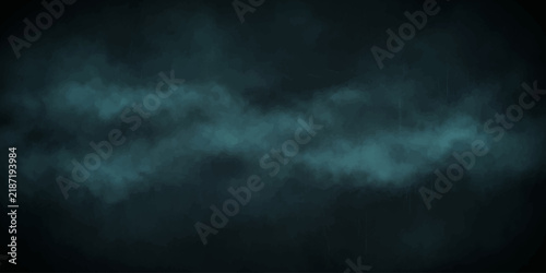 Canvas Print Mysterious dark blue smoke swirls and drifts, creating an abstract, ethereal atmosphere perfect for adding a touch of intrigue to digital designs
