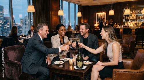 Group of people in bar
