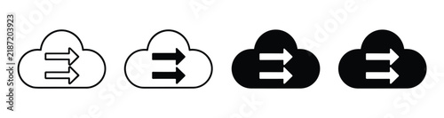 Cloud Data Transfer Icons