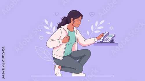 Woman Answering Phone Call