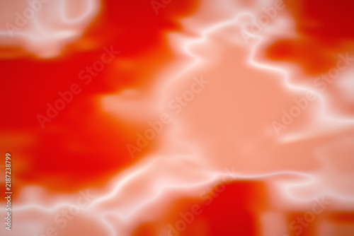 Fotografie Abstract red and orange fluid shapes with white highlights
