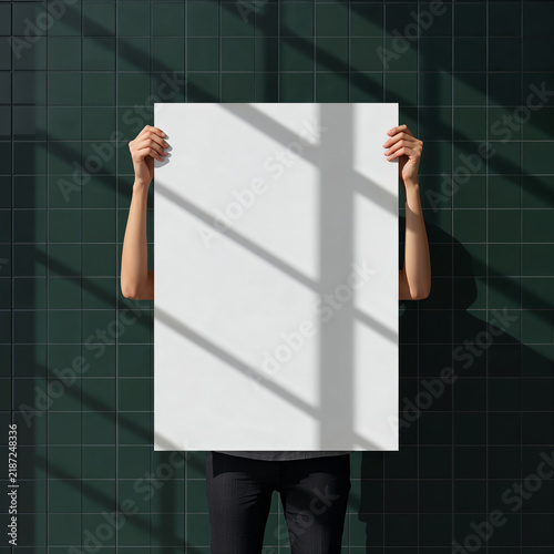 Empty Paper Mockup with Shadows and Light