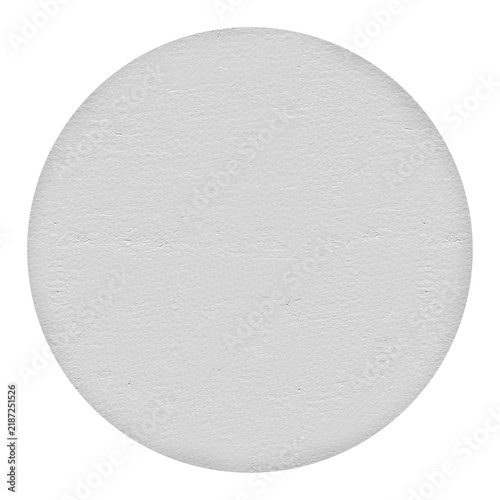 Antique circular paper cutout isolated on transparent background with weathered vintage texture art
