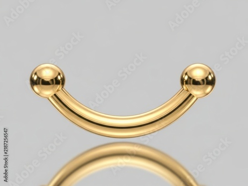 Gold nose ring curved design jewelry accessory