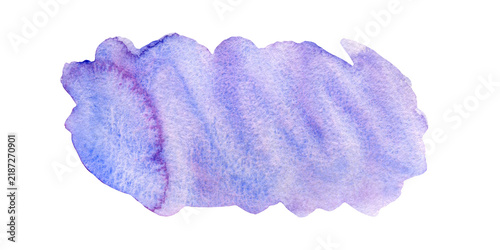 Bright blue and lilac purple gradient watercolor textured background. Artistic creative violet and pink watercolour paint cloud wavy splash for decoration, texture, abstract water or cloud concept