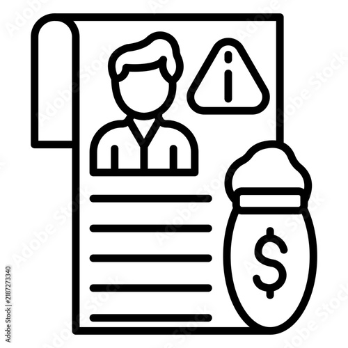 Картината върху платно Budget Misuse Icon