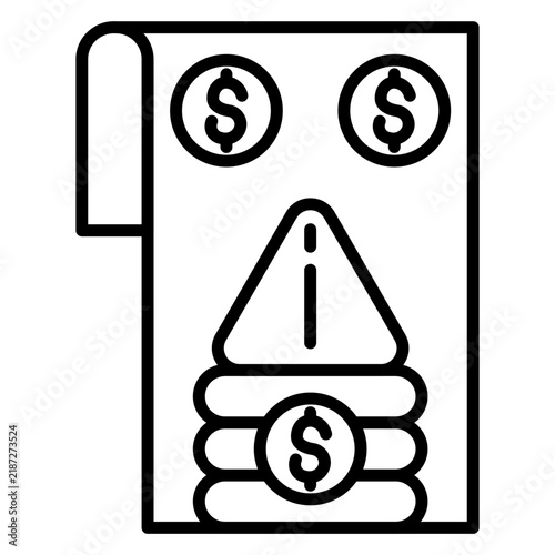 Obraz na plátne Missing Funds Icon