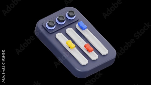 Audio Mixer Slider Panel Control Equalizer
