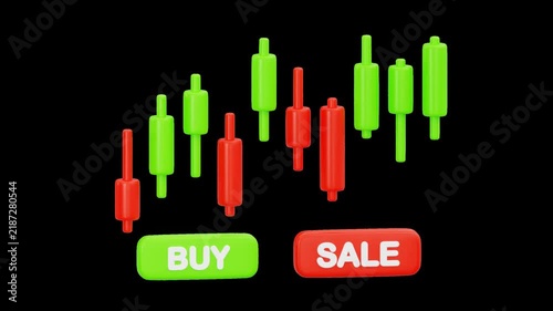 Stock Market Candlestick Chart Buy Sale Trading