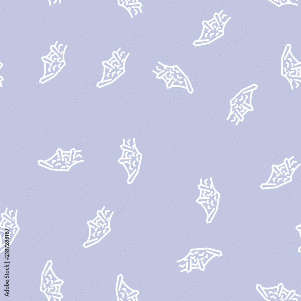 Fototapeta premium iron stone wing line seamless pattern iron stone wing thin line illustration