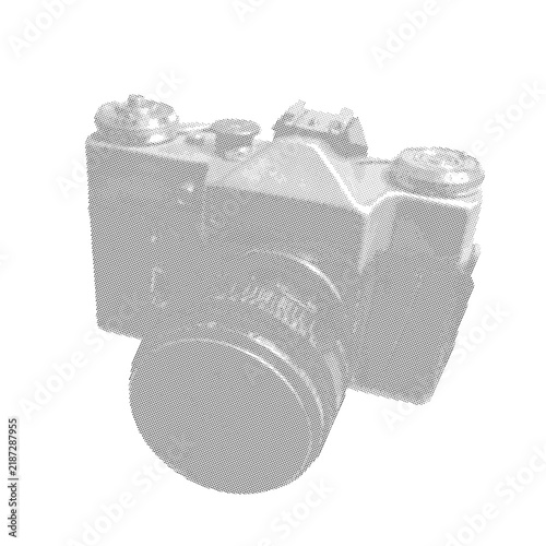 SLR camera halftone isolated