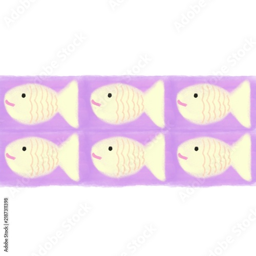 yellow fish pattern