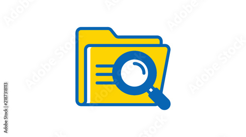 Magnifying glass over a folder icon
