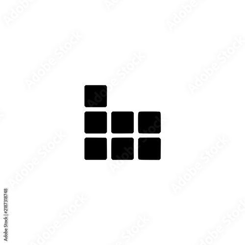 Platform as a service icon. Solid black glyph cloud computing vector symbol.