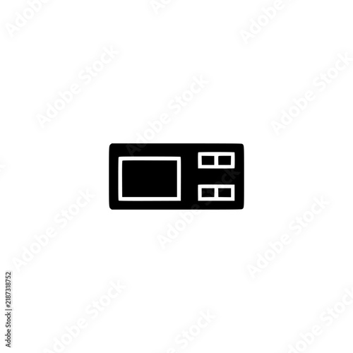Virtual machine icon. Solid black glyph of a vm for cloud virtualization.