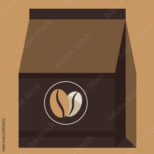 Coffee Package Icon Vintage Illustration