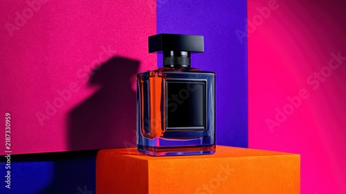 Hyper-Contrast Perfume Bottle Isolated on Transparent Background