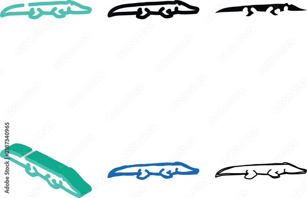 Fototapeta premium crocodile reptile color diversity icon vector. crocodile reptile sign. isolated symbol illustration