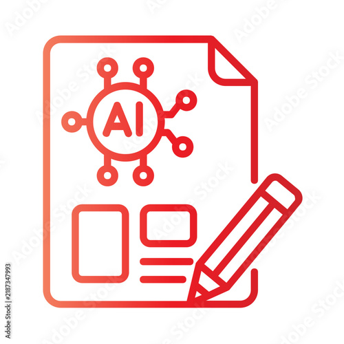 AI Document Creation Gradient Icon