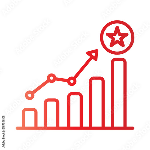 Growth Data Analytics Gradient Icon
