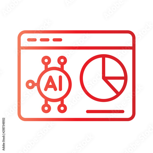 AI Analytics Dashboard Gradient Icon