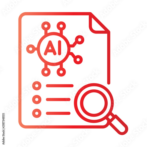 AI Document Analysis Gradient Icon