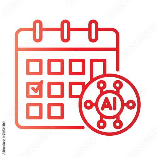AI Schedule Management Gradient Icon