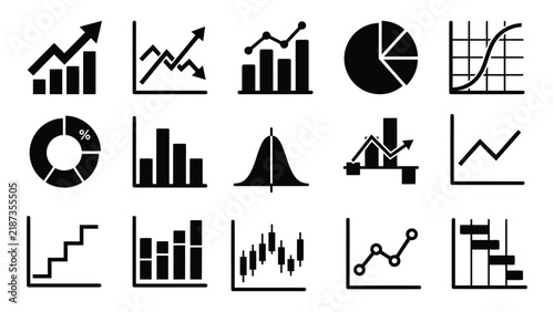 Comprehensive Business Data and Analytics Chart Icon Set