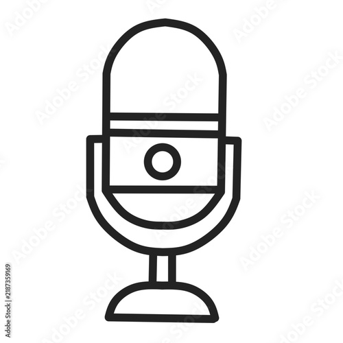Vintage Microphone Outline Icon