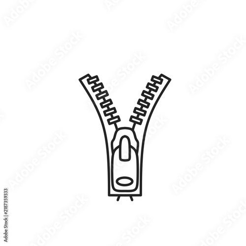 Zipper Outline Icon