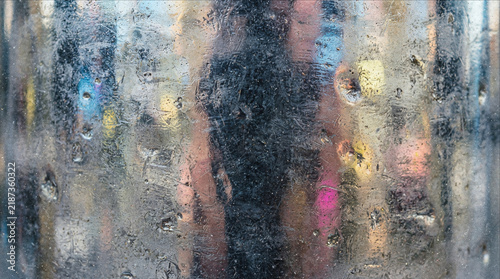 Chrome metal texture with colorful reflections