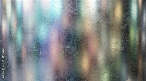 Abstract chrome texture with colorful reflections