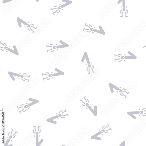 one number character glyph vector seamless pattern. one number character thin illustration