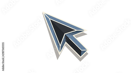 Mouse cursor pointer symbol isolated on white background digital interface element