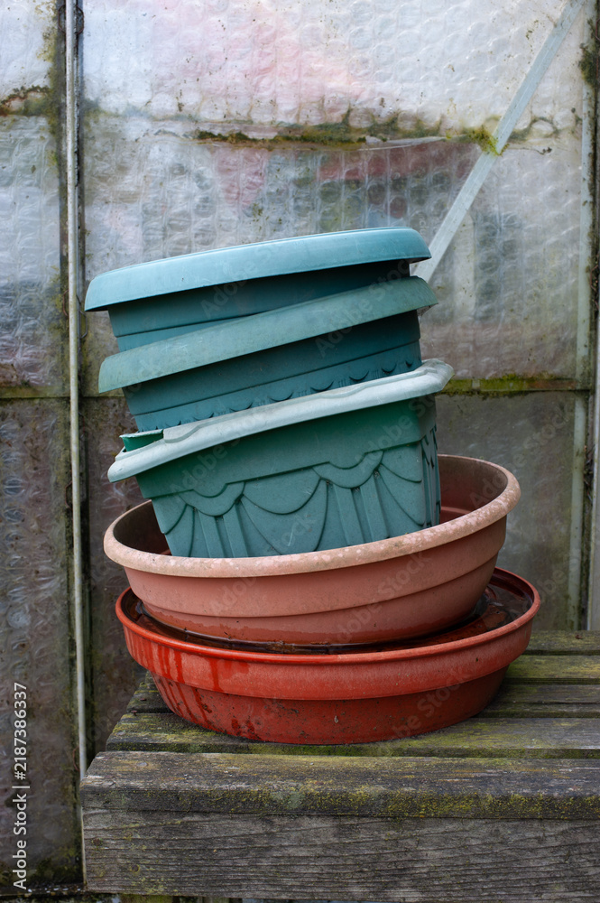 Fototapeta premium Plastic Pots