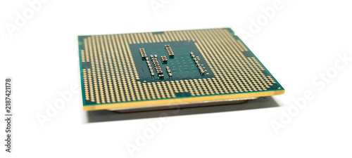 Plakat CPU for a computer on a white background.