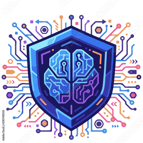 Artificial Intelligence AI Icon Set – Modern Technology and Machine Learning Symbols
