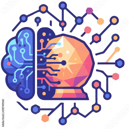 Artificial Intelligence AI Icon Set – Modern Technology and Machine Learning Symbols