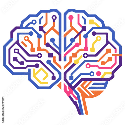 Artificial Intelligence AI Icon Set – Modern Technology and Machine Learning Symbols