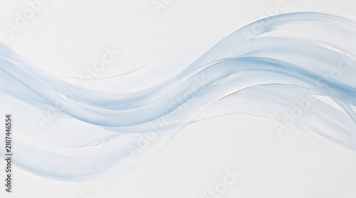 Abstract fluid blue wave pattern on a white background, evoking motion and calmness with smooth, flowing lines.