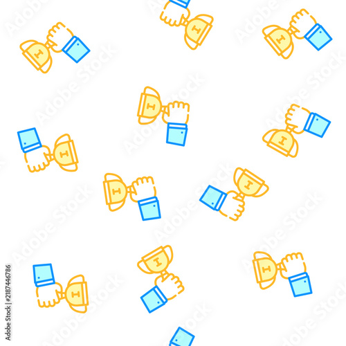 winner cup vector seamless pattern winner cup sign illustration