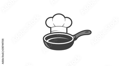 Chef Hat and Frying Pan Isolated on Transparent Background