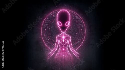 abstract background with glowing lines