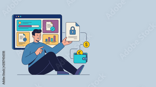 Creative professional working on digital design and project management.