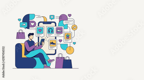 Creative professional working on digital marketing and social media strategy.