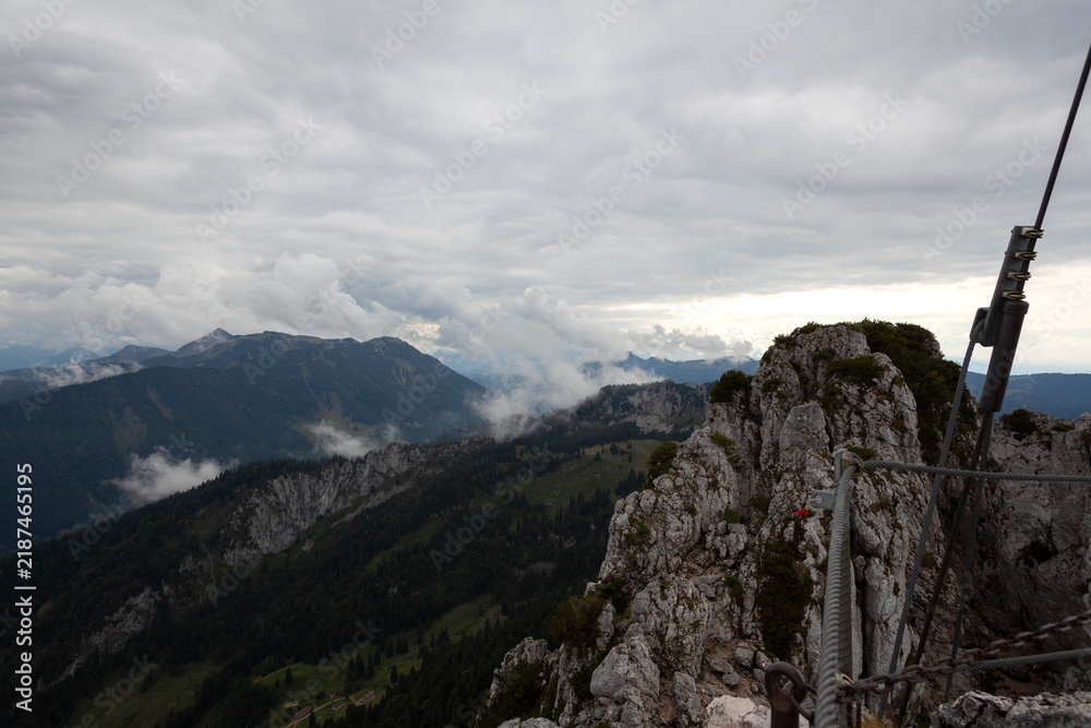 Obraz premium Kampenwand mountain tour in Bavaria, Germany